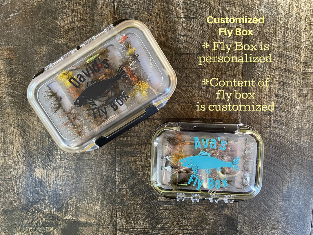 Personalized Trout Box, Customized Fly Box, Fishing Birthday Gift for