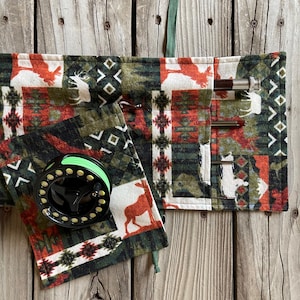 Fliegenruten-Hülle, Fliegenfischen-Ausrüstung, Geschenk für Fischer, Angeln-Geburtstagsgeschenk, Fliegenfischen-Geschenk für Männer, Fliegenruten-Sock, Rollentasche