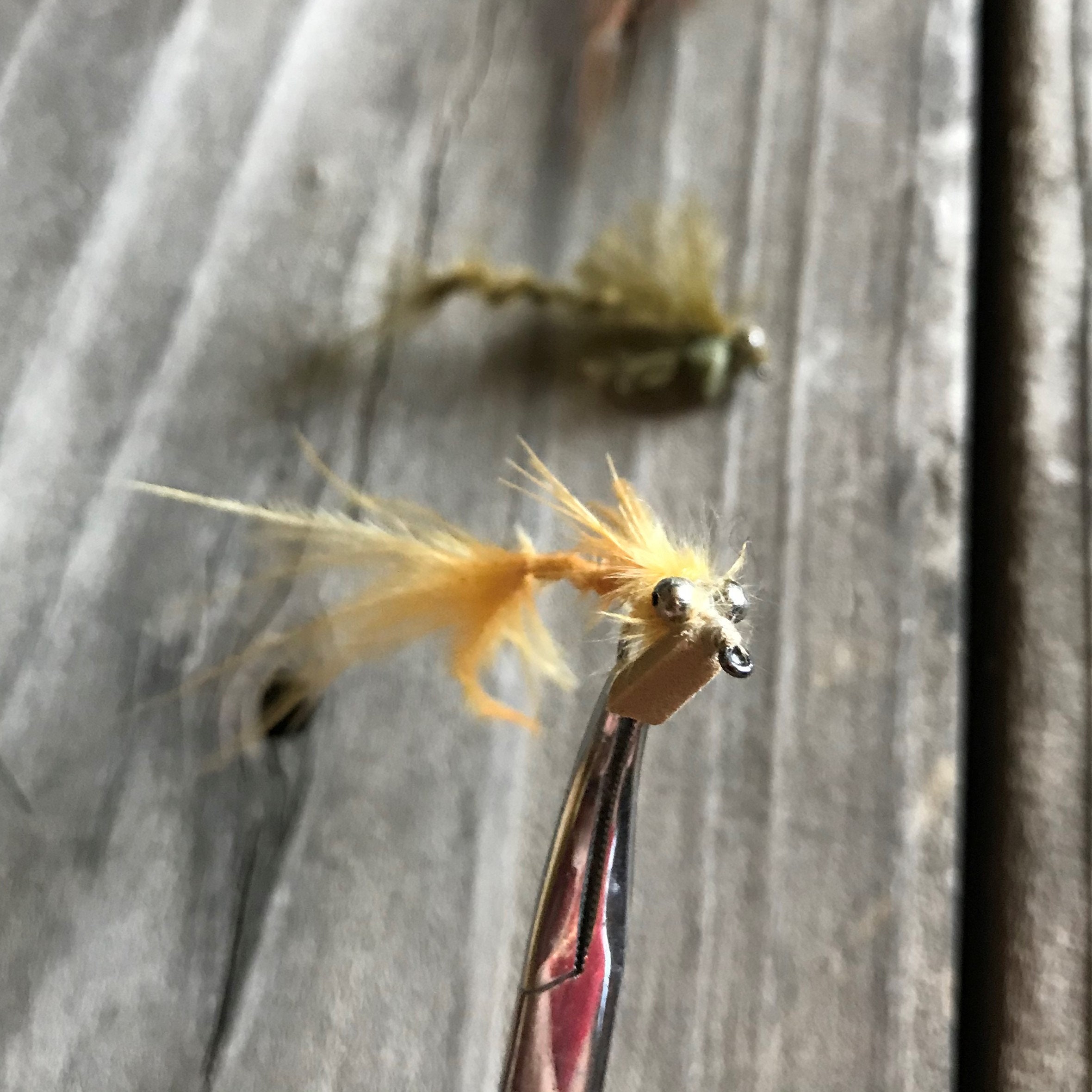 Bass Flies, Nymph Flies, Trout Flies, Crappie Flies, Blue Gill Flies, Fly Fishing Flies, Fisherman Gift for Men, Set of 3, "Dancing Damsel"