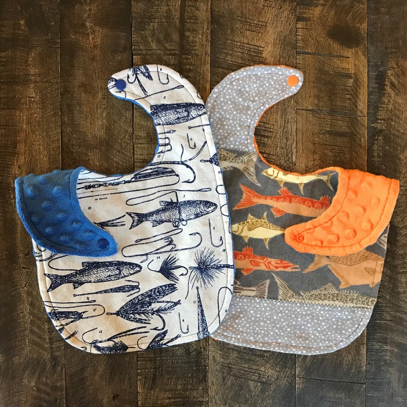 Fishing Baby Bibs outdoors Baby Bibs for Boy Baby bib fish Etsy