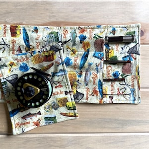 Fliegenrutentasche, Angeln Geburtstagsgeschenk für Ehemann, Fliegenrutensocke, Angeln Geschenk für Papa, Ruhestandsgeschenk für Fischer, Angelausrüstung, Reel Bag