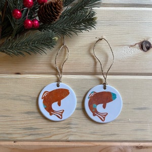 Fishing Christmas Ornament, Trout Ornament, Fishing Father&#39;s Day Gift, Fishing Gift for Boss, Birthday Gift for Fisherman, For Boyfriend