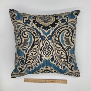Artesian Ikat, Duck Bayside, Waverly, Indoor, Indigo, Spa-Blau, Taubengrau, Anthrazit, Beige