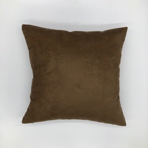Solid Faux Suede, Mocha Colored, Polyester, Indoor, Medium weight