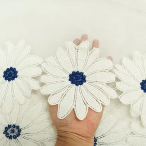 Sushila Vintage White Indian Dupatta Net Mesh Flora Patch Work Long Stole Scarve For Wearing or Crafting Purpose