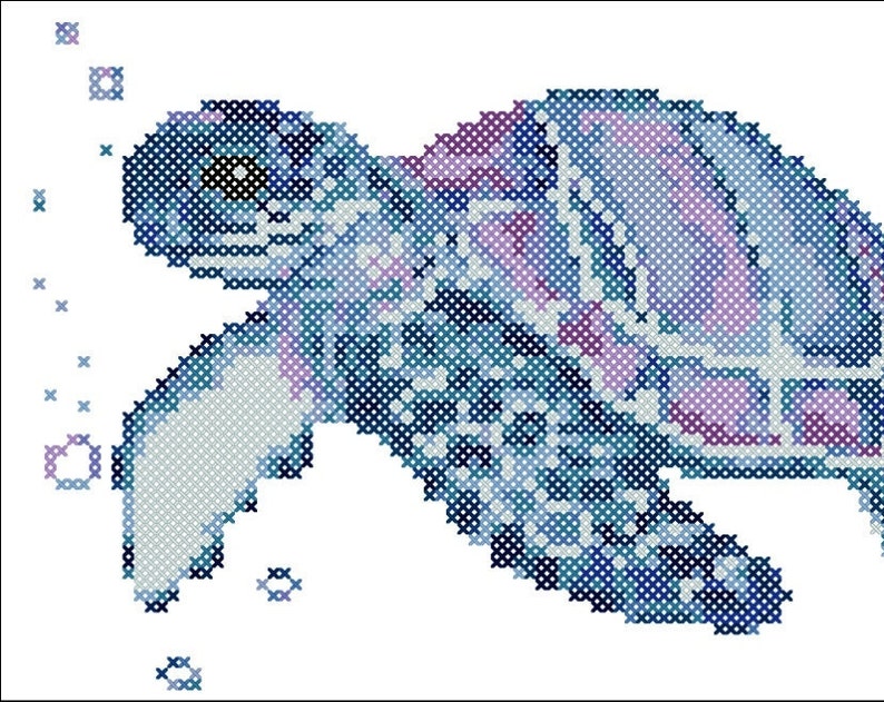 Turtle Amphibian Tortilla Cross Stitch Pattern PDF Instant Etsy
