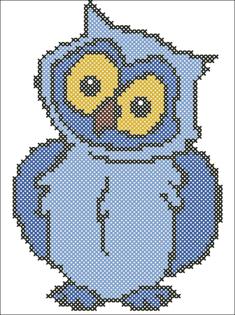 Owl Bird Cross Stitch Pattern PDF Instant Download - Etsy