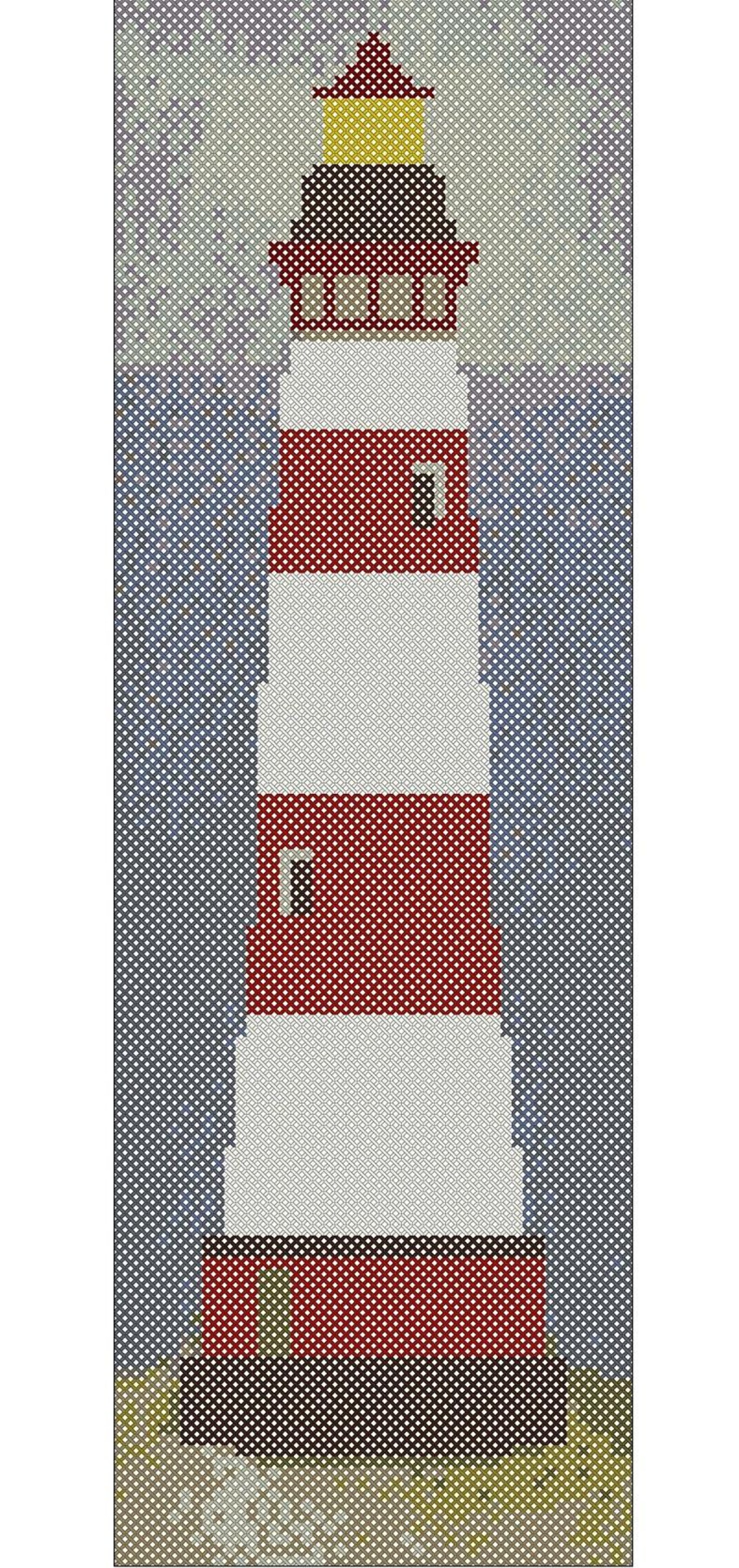 Lighthouse Sea Cross Stitch Pattern PDF Instant Download - Etsy