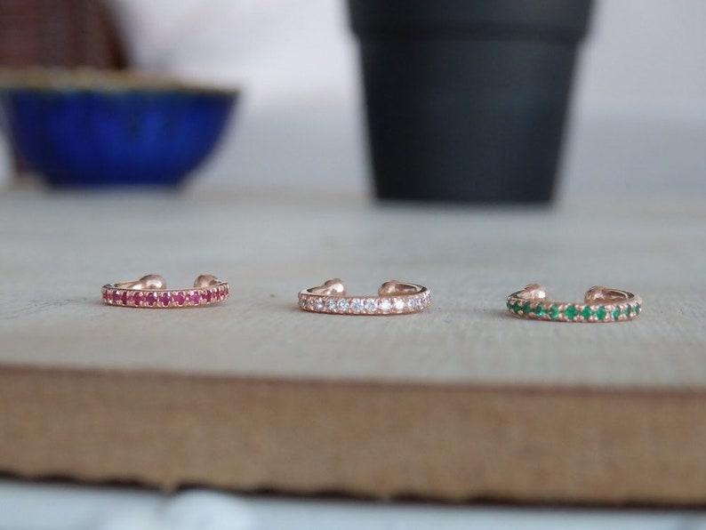 Rose Gold Diamond Ear cuff Diamond Cuff Earring 14k Solid Gold Ear Cuff Pave Diamond Diamonds Ear Cuff Diamond Ear Cuff No Piercing