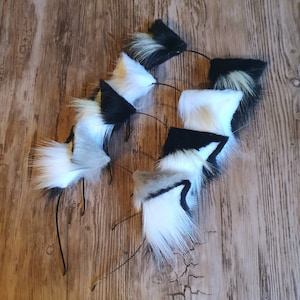 Cat Ears: Faux fur Cat Ears Headband/ Handmade Kitten Ears / Fluffy Cat Ears/ Faux Fur Ears/ Cat Ears Headband