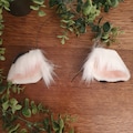 Cow Ears : spotted cow Faux Fur Ears Headband\/ Handmade Ears \/ Faux Fur Ears\/ Cow Ears Headband\/ Fluffy Ears