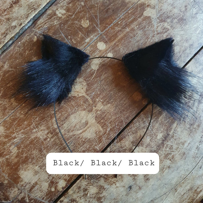 Cat Ears Faux Fur Cat Ears Headband/ Handmade Kitten Ears / Etsy