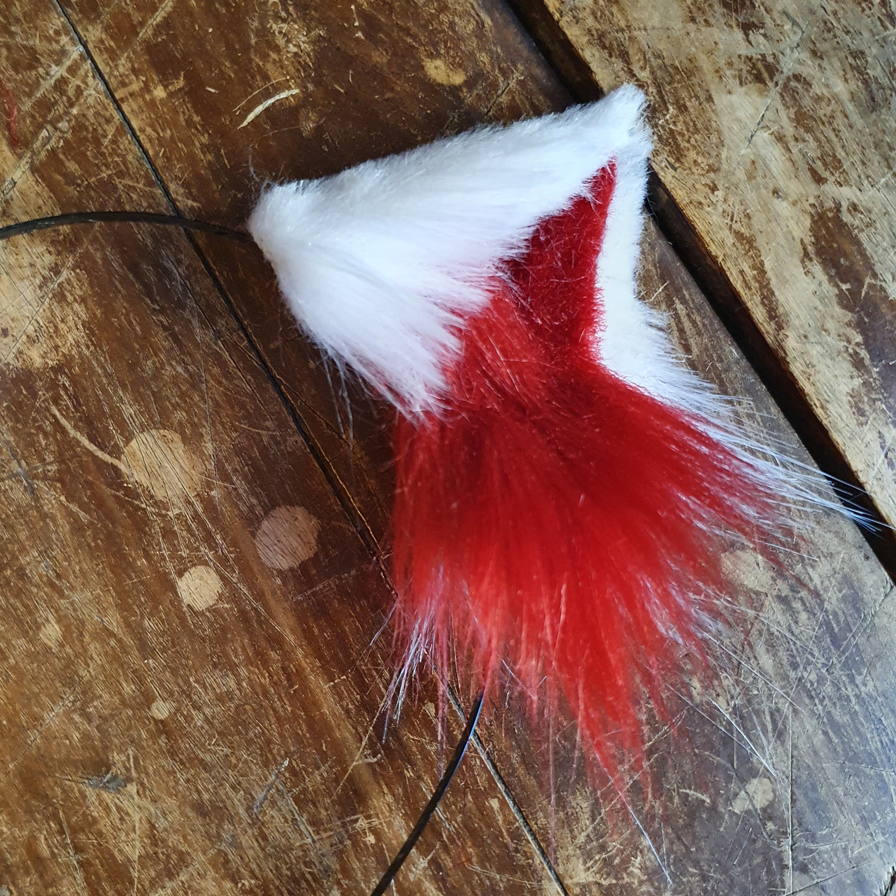Cat Ears Red and White Faux Fur Cat Ears Headband/ Handmade Etsy