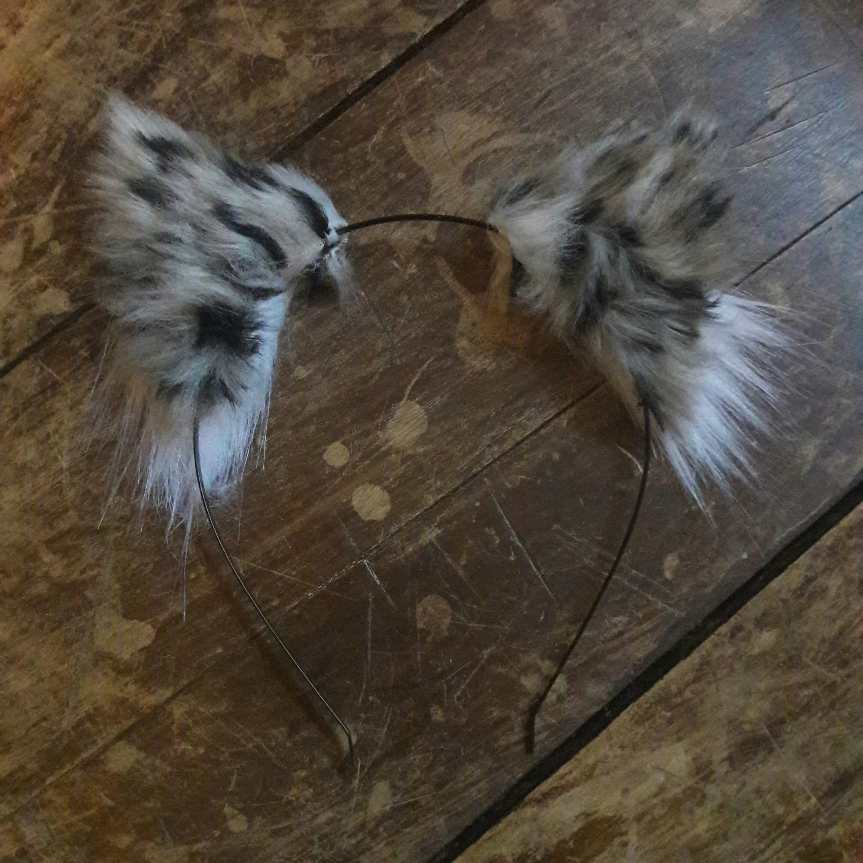 Cat Ears Calico/spotted Faux Fur Cat Ears Headband/ Handmade Etsy