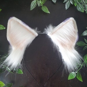 Custom Order: Faux Fur dog, Cat, Cow Ears Headband / Faux Fur Ears/ dog Ears Headband