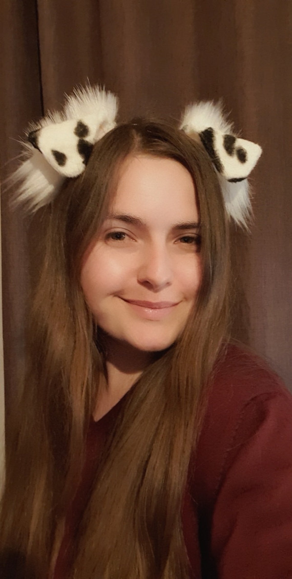 Dog Ears Dalmatian Faux Fur dog Ears Headband/ Handmade Etsy