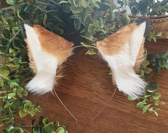 Fox Ears : Orange Faux Fur Fox Ears Headband/ More colors available/Handmade  Ears / Faux Fur Ears/ Fox Ears Headband/ Fluffy Fox Ears