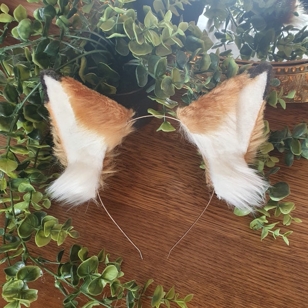 Fox Ears : Orange Faux Fur Fox Ears Headband/ More colors available/Handmade  Ears / Faux Fur Ears/ Fox Ears Headband/ Fluffy Fox Ears