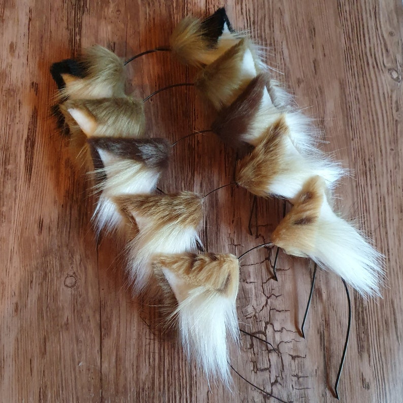 Cat Ears brown Faux fur Cat Ears Headband/ Handmade Kitten Etsy