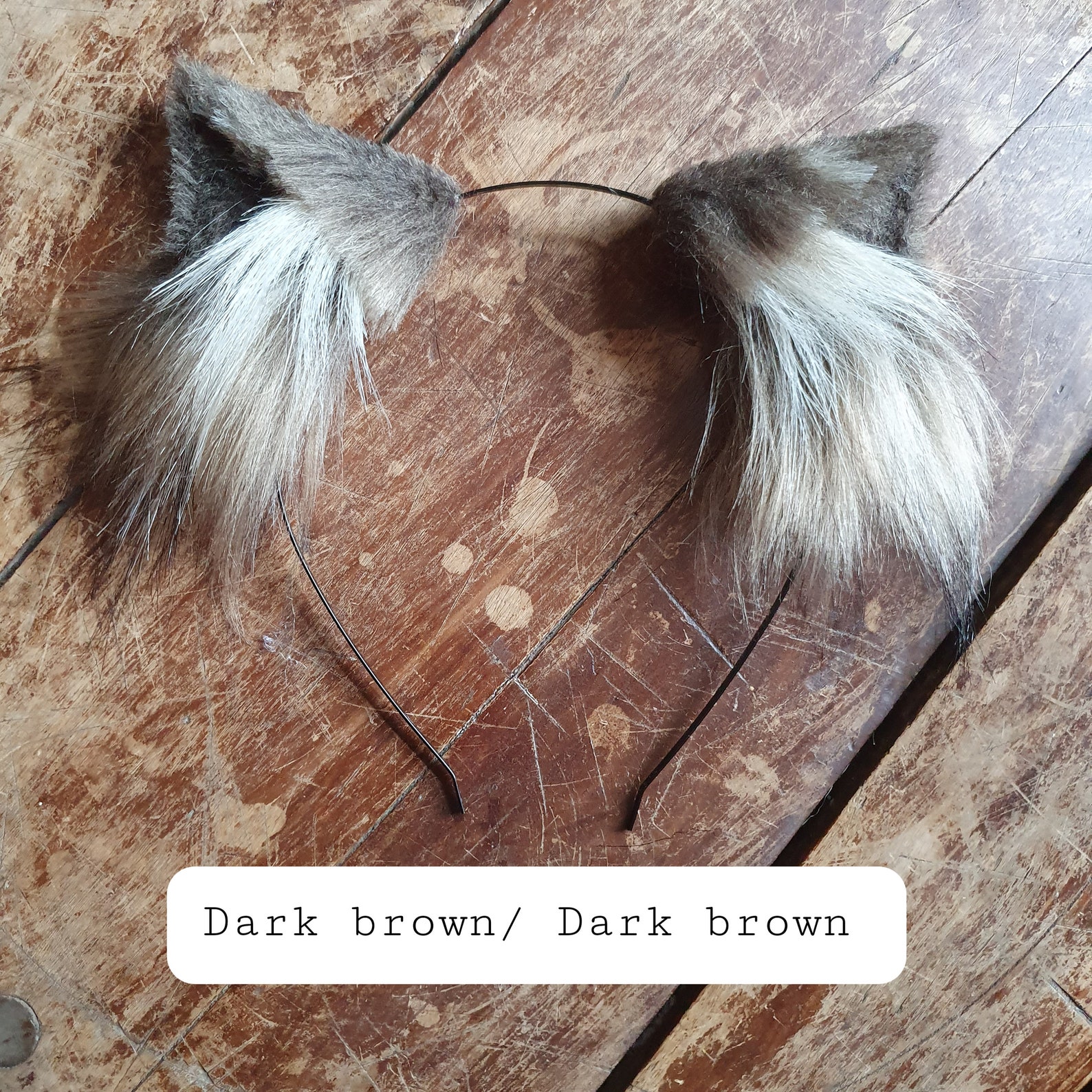 Cat Ears brown Faux fur Cat Ears Headband/ Handmade Kitten Etsy