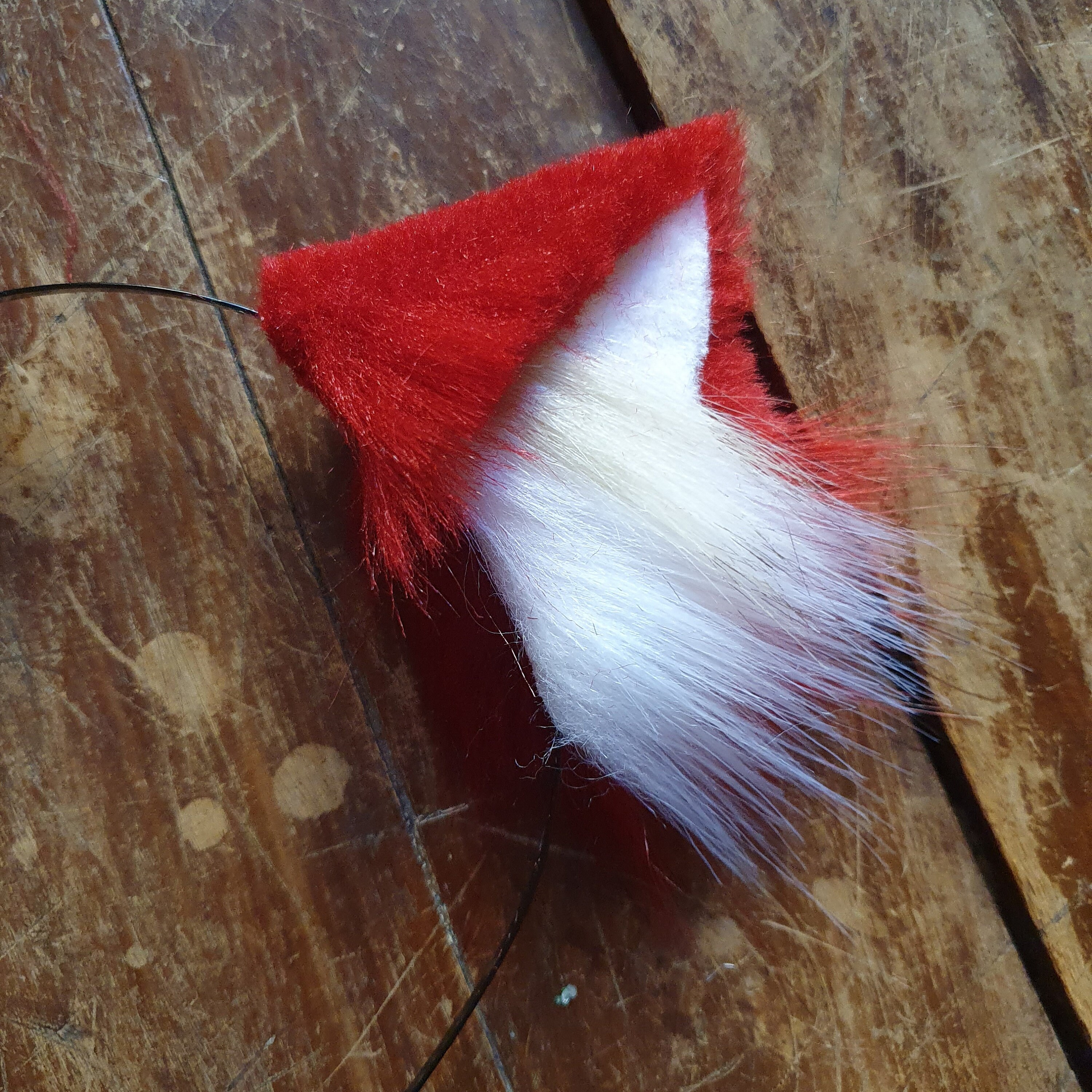 Cat Ears Red and White Faux Fur Cat Ears Headband/ Handmade Etsy