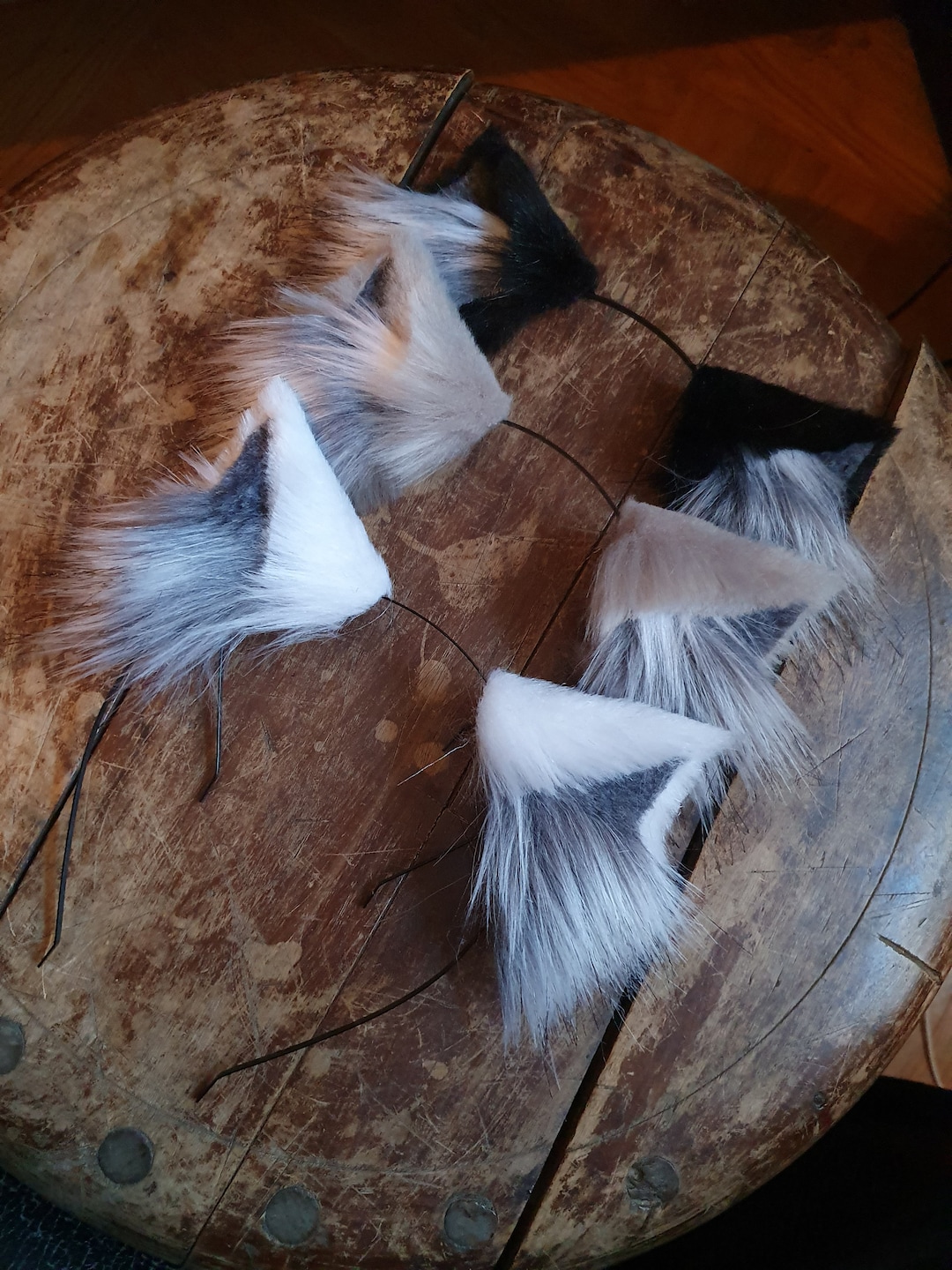 Cat Ears Gray Faux Fur Cat Ears Headband/ Handmade Kitten Ears