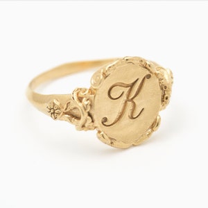 Victorian Gold Signet Ring: Personalized Monogram, Antique Style
