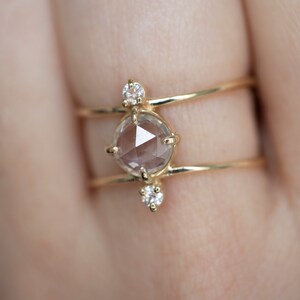 Rose Cut Sapphire and Diamond Ring image 3