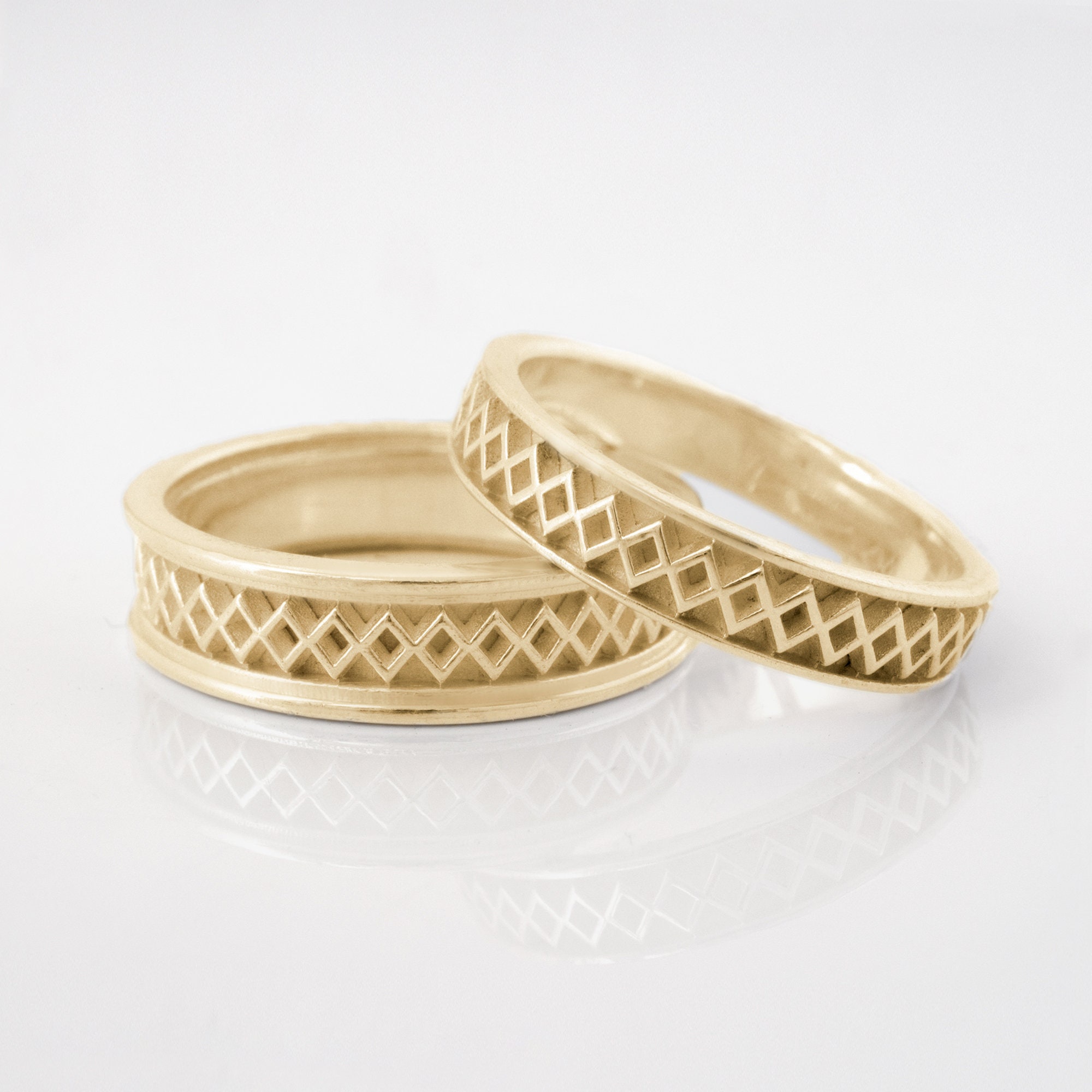 Mens 14K Yellow Gold 3.0 Ctw Black Diamond Rose and Rope Wedding Ring  R1018M-14KYGBD | Art Masters Jewelry