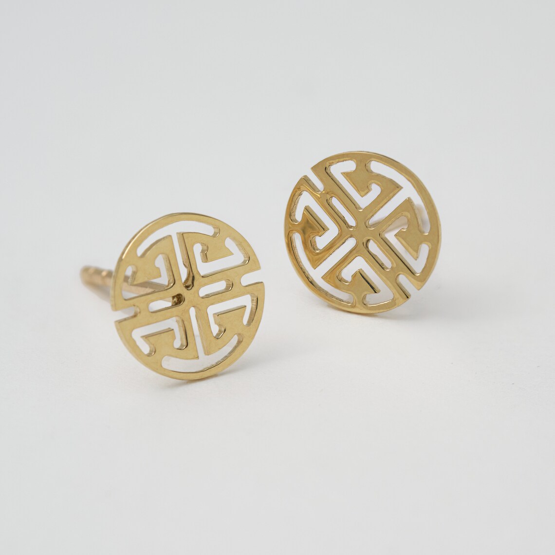 Wealth Chinese Symbol Talisman Earrings In 14 Karat Gold Etsy wealth-chinese-symbol-talisman-earrings-in-14-karat-gold-etsy