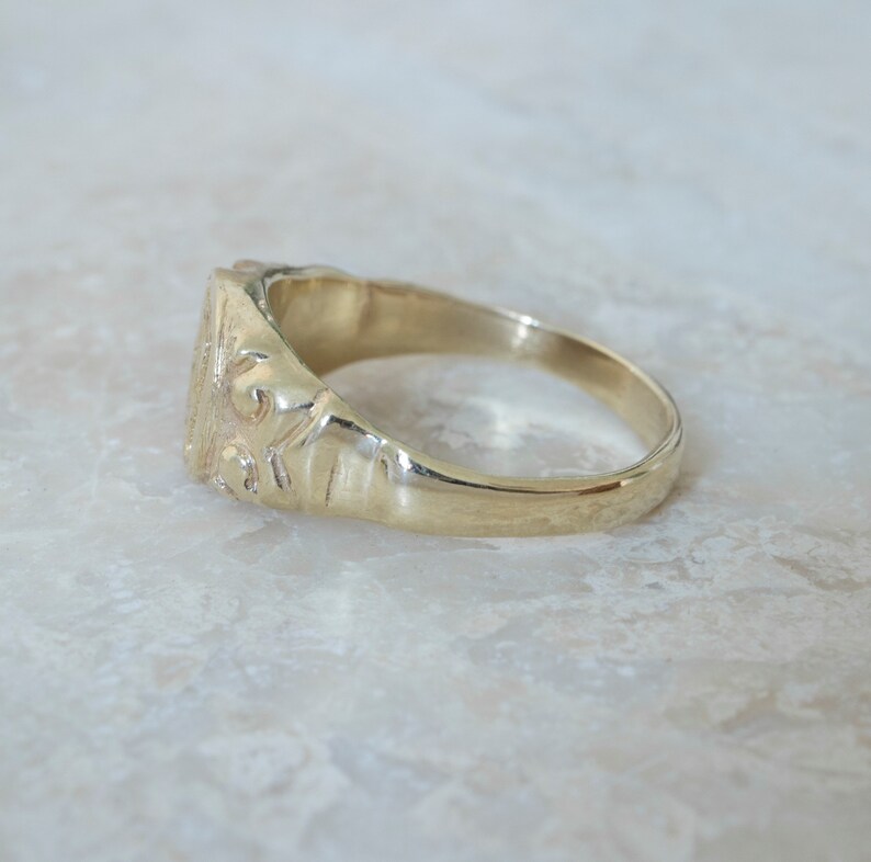 Vintage style Ring Personalized and HAND engraved in Etsy