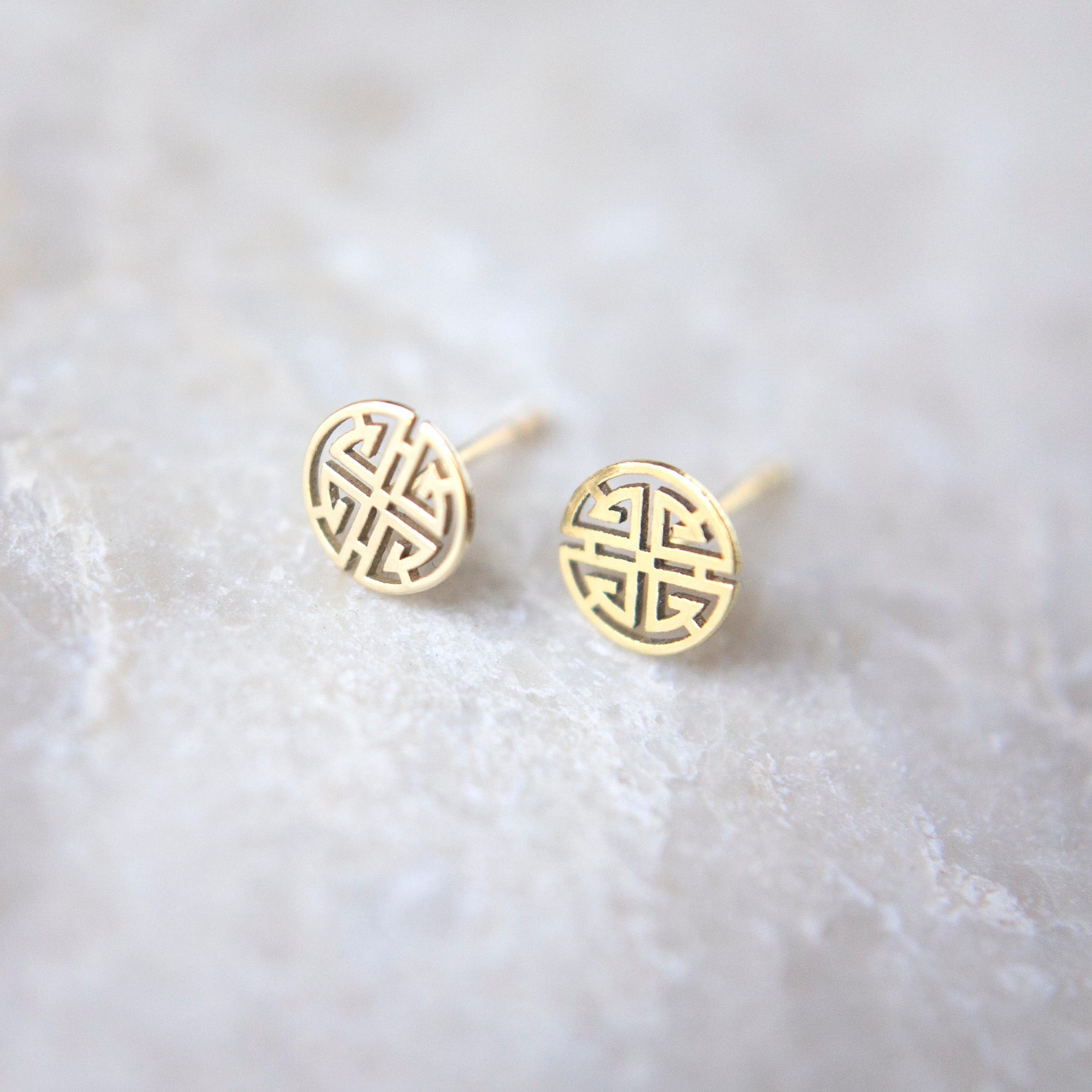Wealth Chinese Symbol Talisman Earrings In 14 Karat Gold Etsy wealth-chinese-symbol-talisman-earrings-in-14-karat-gold-etsy