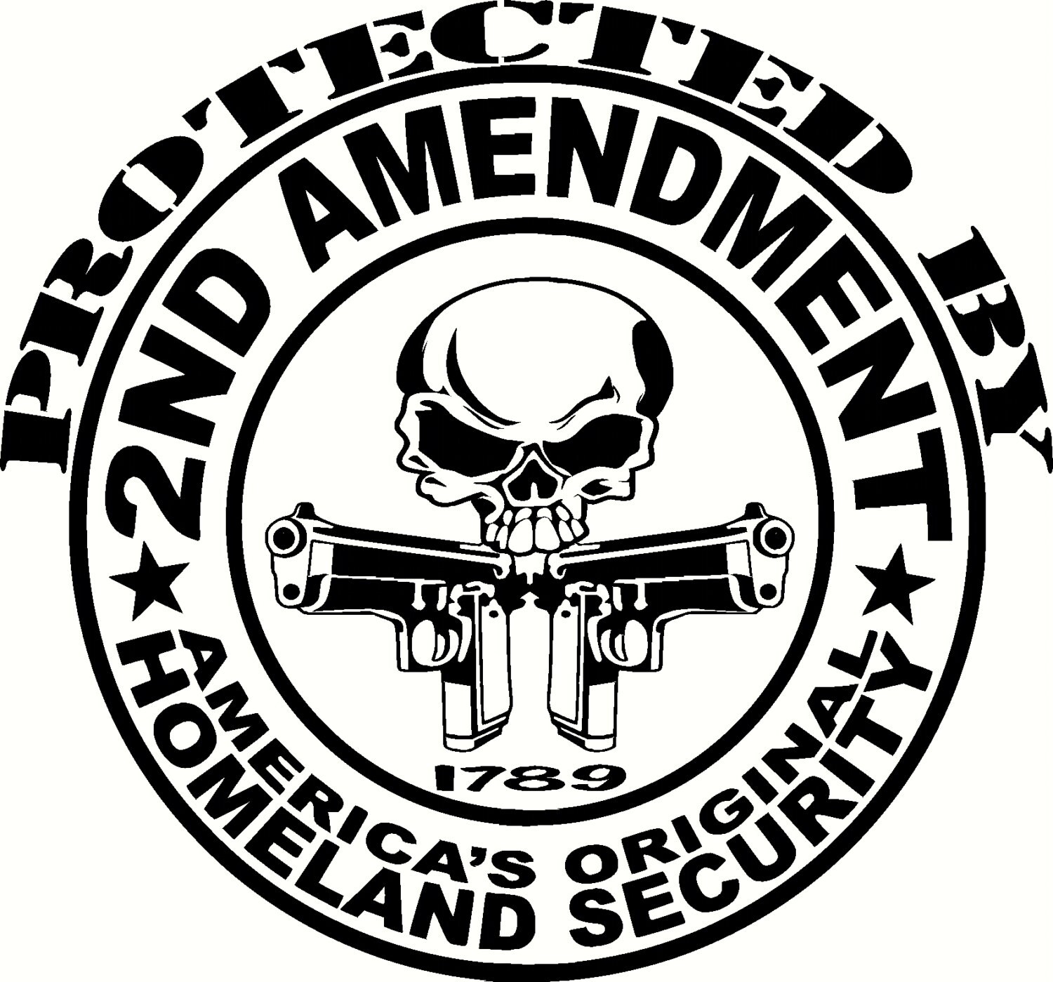 Owner Armed Warning Sticker – 2nd Amendment Gun Decal, 6 Inches Long, Glossy Vinyl