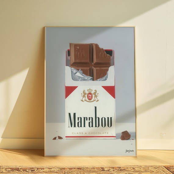 Marabou Class A Chocolate Print – Swedish Candy Art – Scandinavian Kitchen  Wall Art