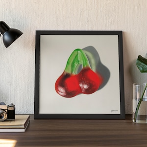 Impresión de cerezas dulces / Cerezas jugosas / Dulces / Confitería / Reproducción de pintura / Póster de obra de arte / 12" 16" 20" 24" / 30 cm 40 cm 50 cm Inicio