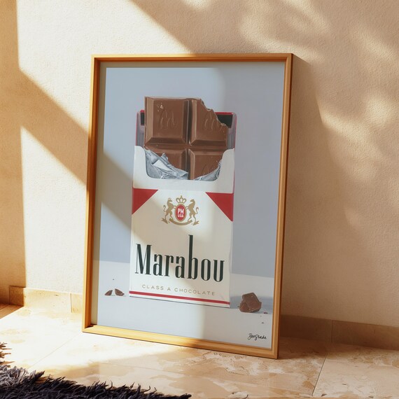 Marabou Class A Chocolate Print – Swedish Candy Art – Scandinavian Kitchen  Wall Art
