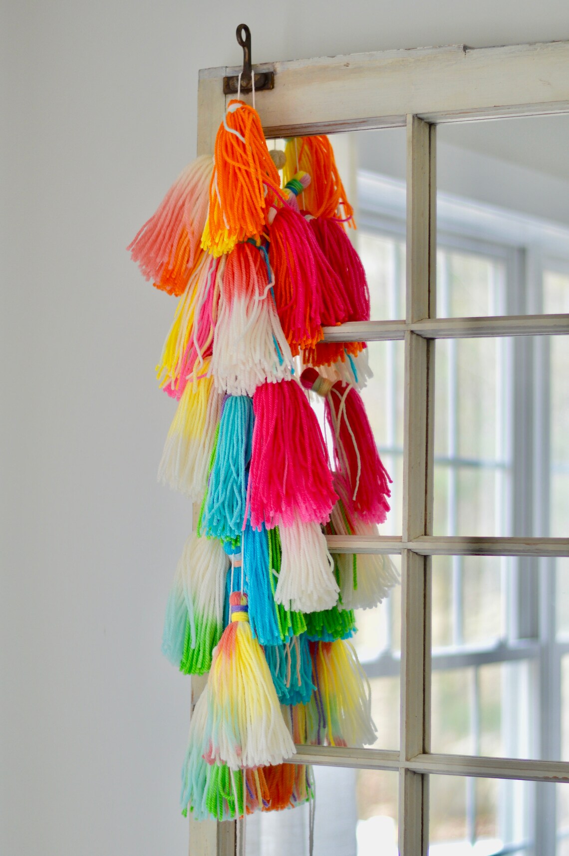 Yarn tassel garland tassels nursery decor rainbow Etsy