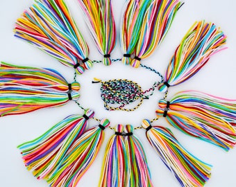 Ready-to-Ship Rainbow Tassel Garland for Home Decor and Parties