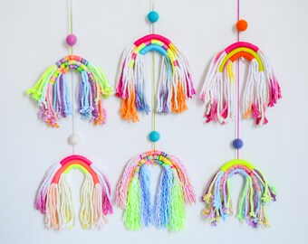 Ready-to-Ship Fiber Rainbow Wallhanging for Home Decor