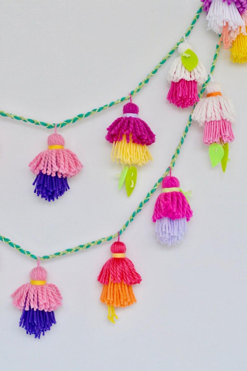 Yarn Tassel Garland / Tassel Garland / Flower Garland / Etsy
