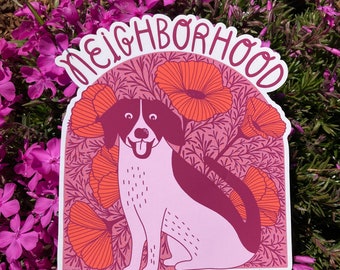 Neighborhood Watch Dog Window Cling - Window Decal - Dog - Static Cling - Community Sign