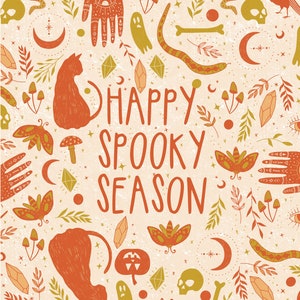 Happy Spooky Season - Halloween Card - Fall Card - Blank Greeting Card