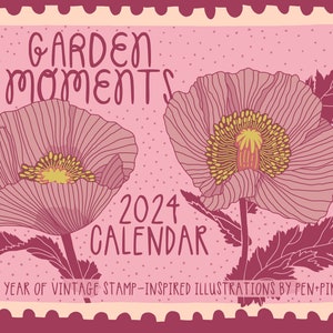 2024 Wall Calendar - Art Calendar - Illustrated Calendar - Monthly Calendar