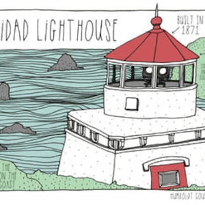 Carte postale illustrée - Carte postale du phare de Trinidad - Carte postale 4x6 »