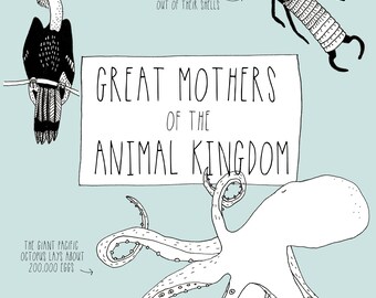 Mother&#39;s Day Card - Great Mom - Illustrated Card