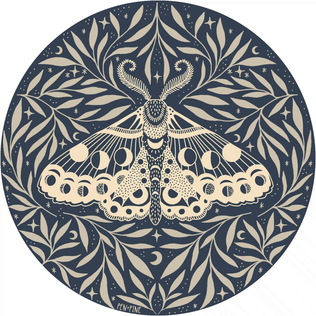 Moth Sticker - Vinyl Sticker - Witchy - Small Sticker - Laptop Sticker ...