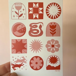 Carte postale d'art populaire - Carte postale illustrée - Carte postale fantaisiste