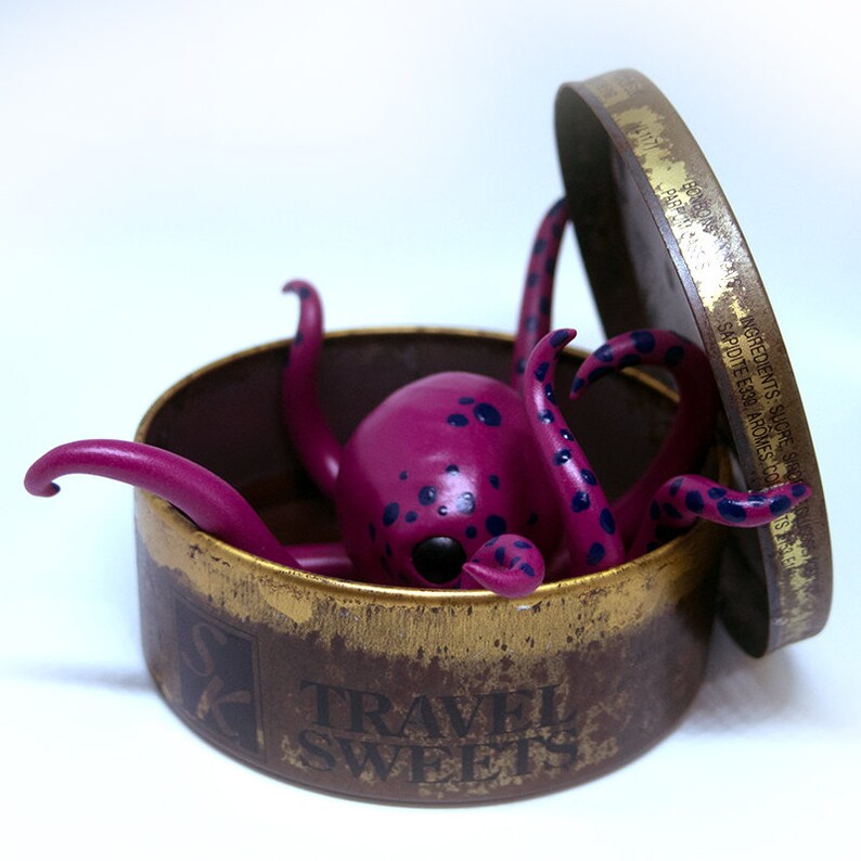 Octopus in a Sweet Tin Purple Variant Etsy