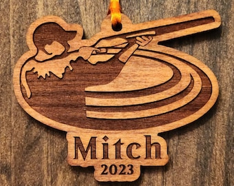 Trap Shooting Ornament - Personalized - Custom Christmas Gift - Target - Hunting - Trophy - Pigeon - Sporting Clay - Skeet - ATA - Shotgun