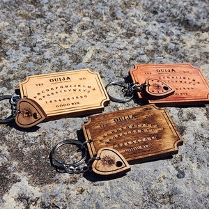 Ouiji Board Keychain with Planchette Charm - Multiple Colors - Phasmophobia